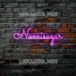 nomisagar in Pink Neon style - 3D name wallpaper