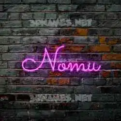 nomu in Pink Neon style - 3D name wallpaper