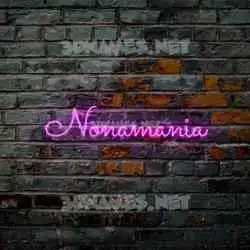 nonamania in Pink Neon style - 3D name wallpaper