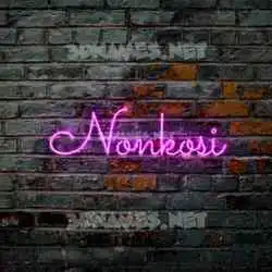 nonkosi in Pink Neon style - 3D name wallpaper