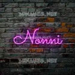 nonni in Pink Neon style - 3D name wallpaper