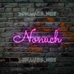 nonuch in Pink Neon style - 3D name wallpaper