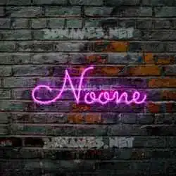 noone in Pink Neon style - 3D name wallpaper