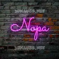 nopa in Pink Neon style - 3D name wallpaper