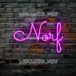 norf in Pink Neon style - 3D name wallpaper