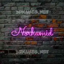 norhamid in Pink Neon style - 3D name wallpaper
