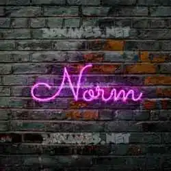 norm in Pink Neon style - 3D name wallpaper