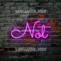 not in Pink Neon style - 3D name wallpaper