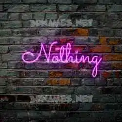 nothing in Pink Neon style - 3D name wallpaper