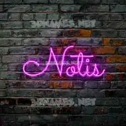 notis in Pink Neon style - 3D name wallpaper