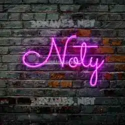 noty in Pink Neon style - 3D name wallpaper