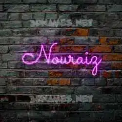 nouraiz in Pink Neon style - 3D name wallpaper