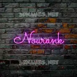 nourank in Pink Neon style - 3D name wallpaper