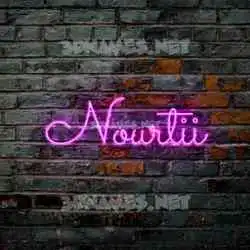 nourtii in Pink Neon style - 3D name wallpaper