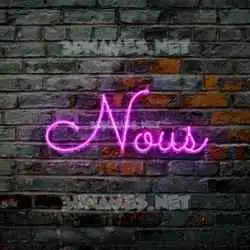 nous in Pink Neon style - 3D name wallpaper