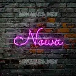nowa in Pink Neon style - 3D name wallpaper