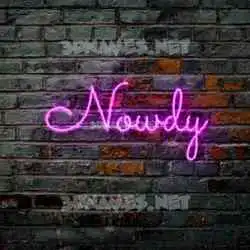nowdy in Pink Neon style - 3D name wallpaper