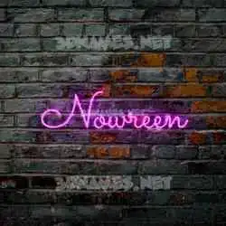 nowreen in Pink Neon style - 3D name wallpaper