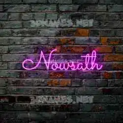 nowsath in Pink Neon style - 3D name wallpaper