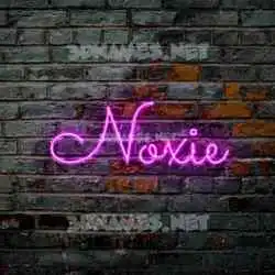 noxie in Pink Neon style - 3D name wallpaper