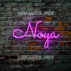 noya in Pink Neon style - 3D name wallpaper
