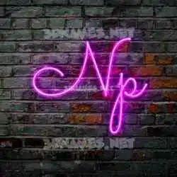 np in Pink Neon style - 3D name wallpaper