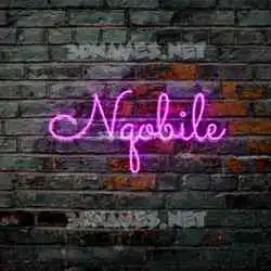 nqobile in Pink Neon style - 3D name wallpaper