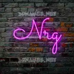 nrg in Pink Neon style - 3D name wallpaper