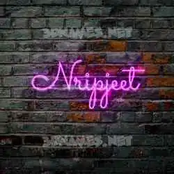 nripjeet in Pink Neon style - 3D name wallpaper