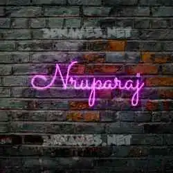 nruparaj in Pink Neon style - 3D name wallpaper
