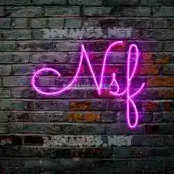 nsf in Pink Neon style - 3D name wallpaper