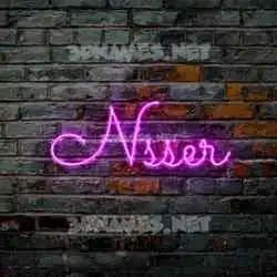 nsser in Pink Neon style - 3D name wallpaper