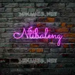 ntibaleng in Pink Neon style - 3D name wallpaper