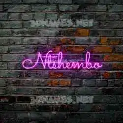 ntshembo in Pink Neon style - 3D name wallpaper