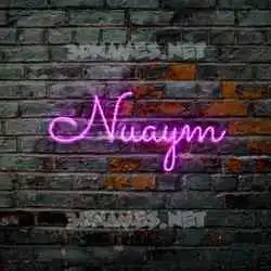 nuaym in Pink Neon style - 3D name wallpaper