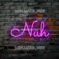 nuh in Pink Neon style - 3D name wallpaper