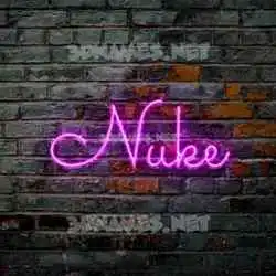 nuke in Pink Neon style - 3D name wallpaper