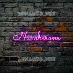 numberone in Pink Neon style - 3D name wallpaper