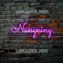 nungning in Pink Neon style - 3D name wallpaper