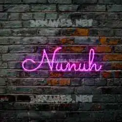 nunuh in Pink Neon style - 3D name wallpaper