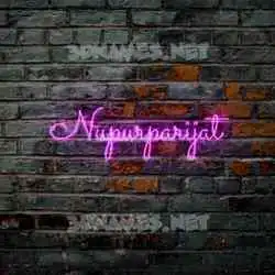 nupurparijat in Pink Neon style - 3D name wallpaper