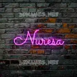 nuresa in Pink Neon style - 3D name wallpaper