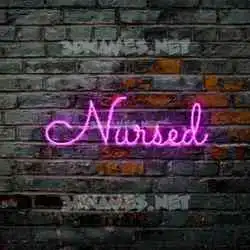 nursed in Pink Neon style - 3D name wallpaper
