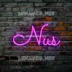 nus in Pink Neon style - 3D name wallpaper