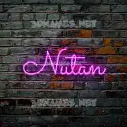 nutan in Pink Neon style - 3D name wallpaper