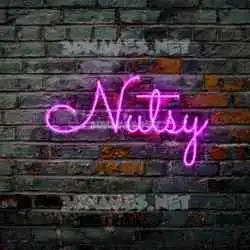 nutsy in Pink Neon style - 3D name wallpaper