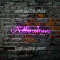 nuttercolema in Pink Neon style - 3D name wallpaper