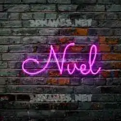 nvel in Pink Neon style - 3D name wallpaper