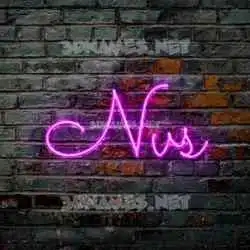 nvs in Pink Neon style - 3D name wallpaper