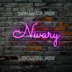nwary in Pink Neon style - 3D name wallpaper